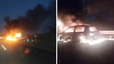  Djevojkama se zapalio auto kod Niša 