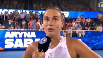 Arina Sabalenka šou izjava u Sinsinatiju  