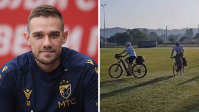  Roditelji Timija Maksa Elšnika dolaze biciklom na utakmicu u Beograd 