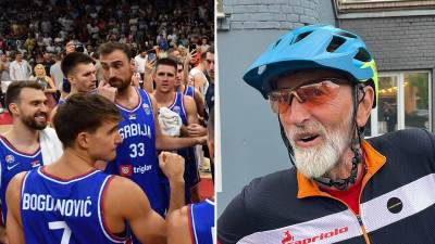  Navijač Srbije u Rigu stigao biciklom 