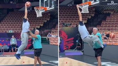  Luka Dončić zakucao preko oca na treningu Slovenije 