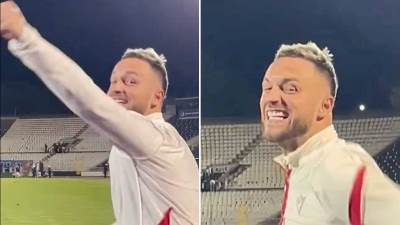  marko arnautovic slavi pobjedu zvezde protiv partizana 