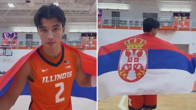  Andrej Stojaković ogrnuo srpsku zastavu 