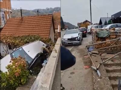  Lauš: Automobil probio ogradu i završio u dvorištu porodične kuće 