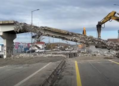  srušen nadvožnjak u trnu 