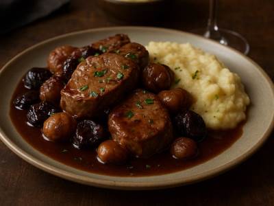  teletina u sosu od crnog vina 