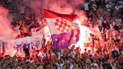  Navijači Hajduka iz Splita uzvikivali Za dom spremni 