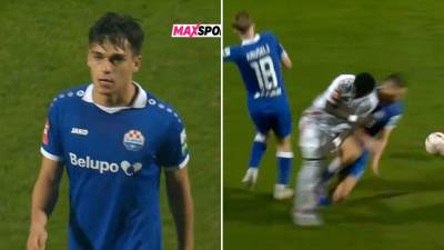  Andrija Filipović dobio crveni karton nakon minut na terenu 