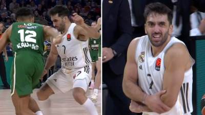  Real Madrid Žalgiris faul na Kampacu 