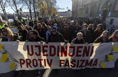  Antifašistički protesti u Hravtskoj 