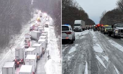 Lančani sudar 45 vozila u Indijani 