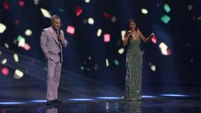  Robi Vilijams i Nikol Šercinger na žrijebu za Mundijal 2026 