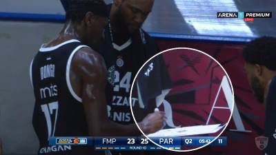  Isak Bonga crtao akciju na tajm autu Partizana  