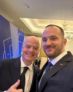  ico Zeljković sa prvim čovjekom FIFA: Đani Infantino poželio sreću "zmajevima" u baražu za Mundijal 