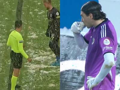  Hrvatski golman Matija Orbanić pio čaj tokom utakmice u Turskoj 