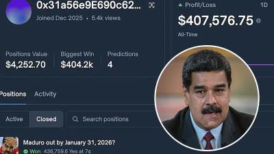  Kladioničar zaradio 400.000 dolara na Madurovom hapšenju 