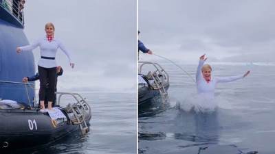  Kolinda Grabar Kitarović skočila u ledenu vodu Antarktika 