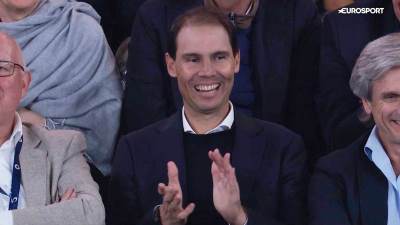  Nadal se raduje poenu Alkaraza 