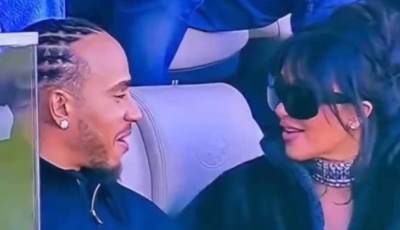  Kim Kardašijan i Luis Hamilton usnimljeni na Superboulu 