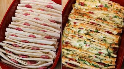  Tortilja lepeza sa jajima i čajnom kobasicom 