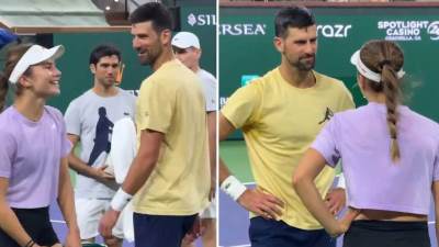  Novak Đoković i Iva Jović na treningu 