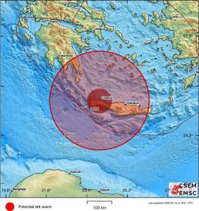  Snažan zemljotres na Kritu 