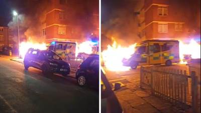  Zapaljena kola hitne pomoći jevrejske zajednice 