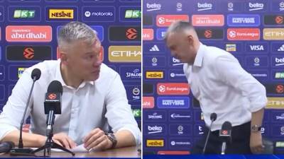  Jasikevicijus napustio konferenciju zbog pitanja novinara  