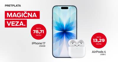  iPhone 17, AirPods 4 i m:tel Travel tarifa 