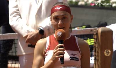  Aleksandra Krunić nakon poraza u finalu Rolan Garosa  