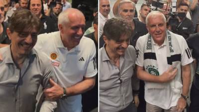  Željko Obradović zagrlio Dimitrisa Janakopulosa  