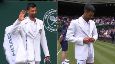  Novak Đoković izašao na tenere Vimbldona u bijelom odijelu 