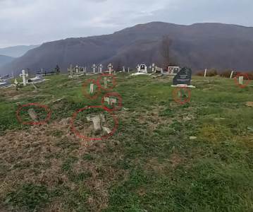  Polomljeni krstovi na pravoslavnom groblju kod Zenice 