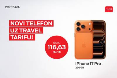  iPhone 17 Pro serija i m:tel Travel tarifa 
