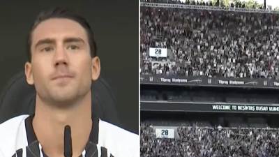  Dušan Vlahović predstavljen na stadionu Bešiktaša 