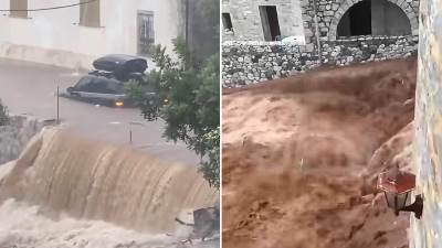  Nezapamćeno nevrijeme u Grčkoj: Grom udario ženu u autu, bujice potopile kuće i ulice 