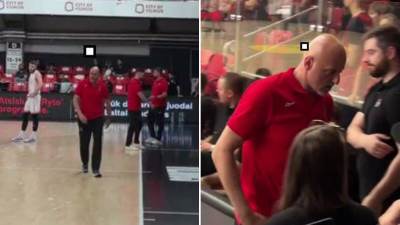  Saša Obradović isključen na utakmici Hapoel Ritas 