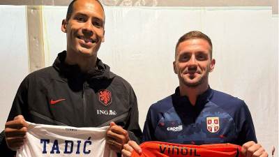  Virdžil van Dajk i Dušan Tadić na Marakani 